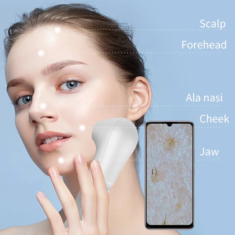 2025 HD Skin & Scalp Analyzer – Hair Follicle Detector with APP View (Non-Rechargeable)