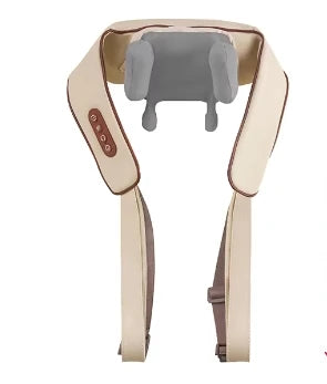Wireless Neck & Shoulder Massager – Bionic Kneading + Low Heat (USB Rechargeable)