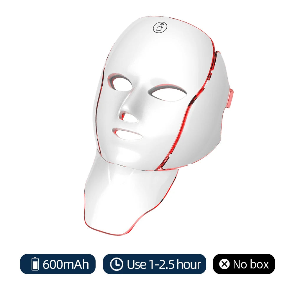 ForeverLily 7-Color LED Face & Neck Mask - Professional Skin Care at Home